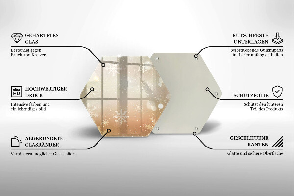 Chopping board Snowflakes