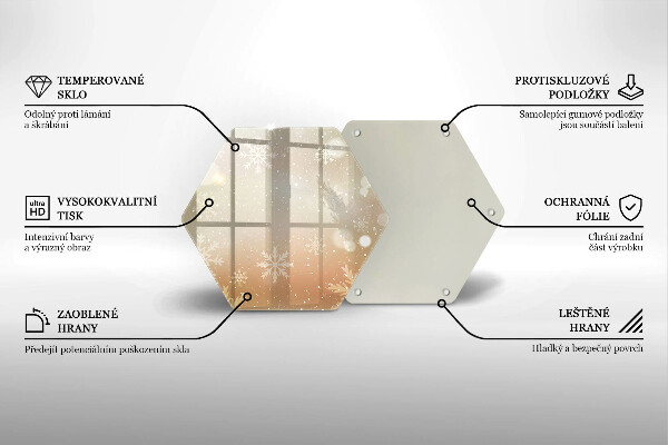 Chopping board Snowflakes