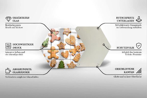 Chopping board Christmas gingerbread