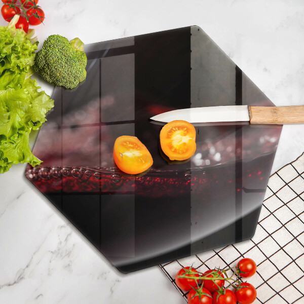 Chopping board Red wine glass