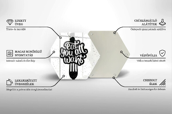 Chopping board The inscription Eat You All Want