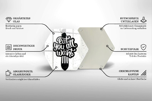 Chopping board The inscription Eat You All Want