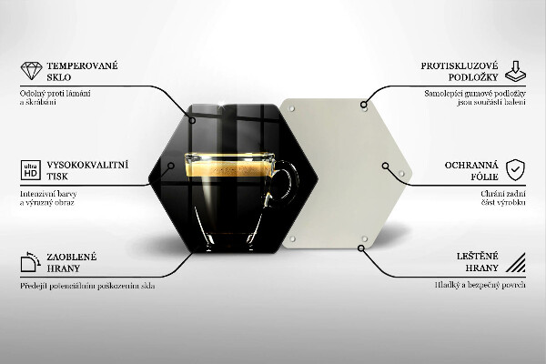 Chopping board A glass of black coffee