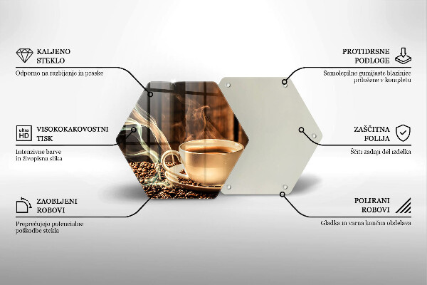 Chopping board Cup and coffee beans
