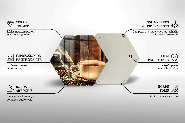 Chopping board Cup and coffee beans