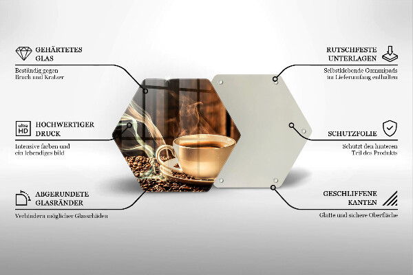 Chopping board Cup and coffee beans