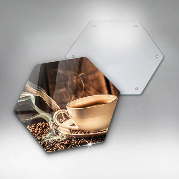 Chopping board Cup and coffee beans
