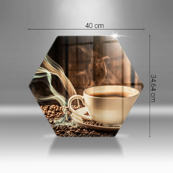 Chopping board Cup and coffee beans