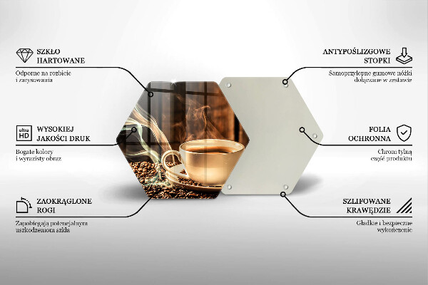 Chopping board Cup and coffee beans