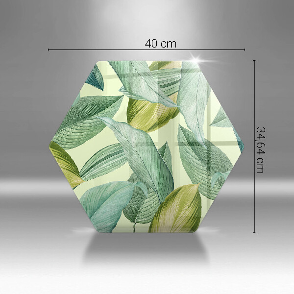 Chopping board Green tropical leaves