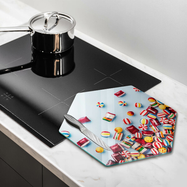 Chopping board Colorful candies