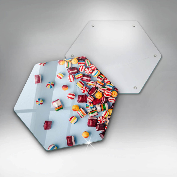 Chopping board Colorful candies