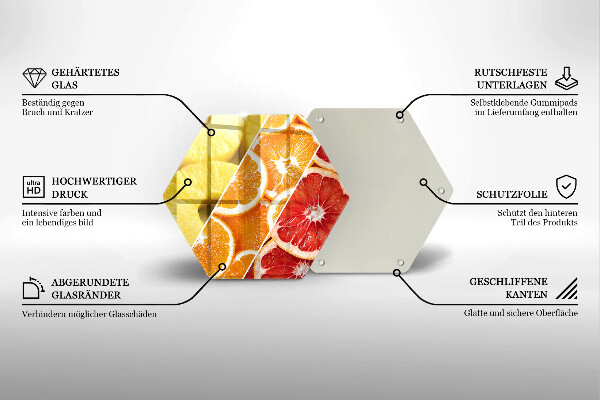 Chopping board Colorful fruits