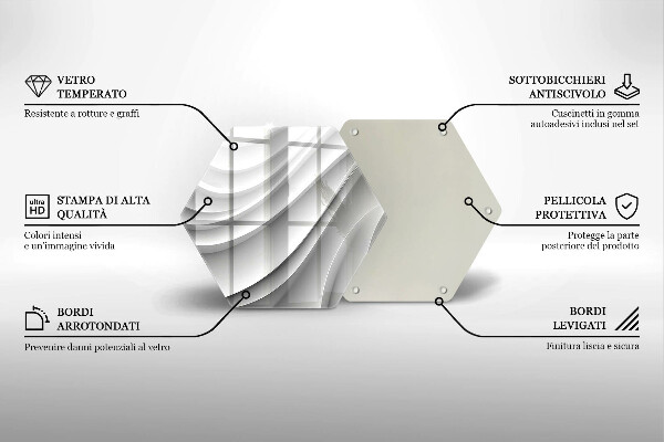 Chopping board Geometric lines
