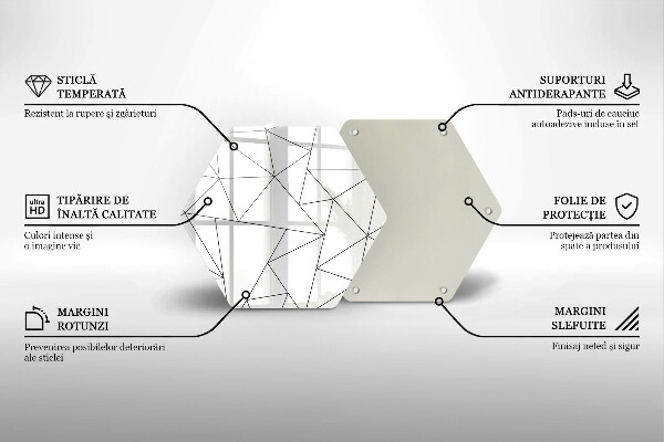 Chopping board White triangles