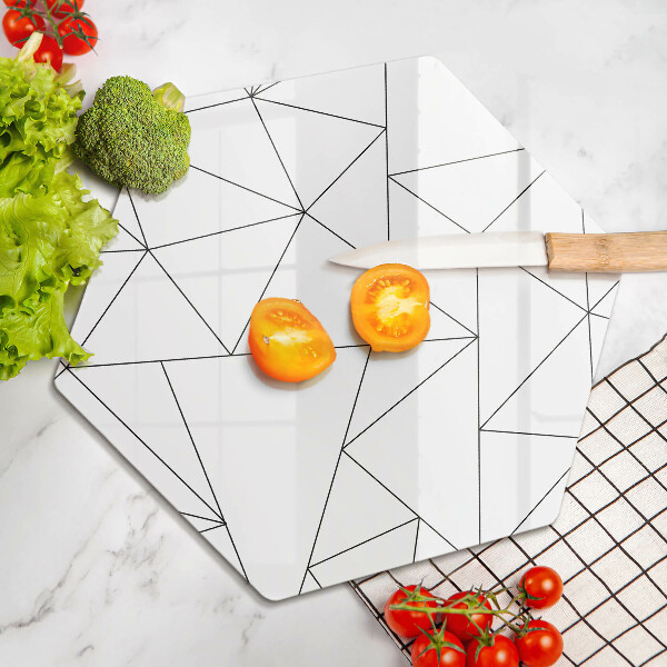 Chopping board White triangles