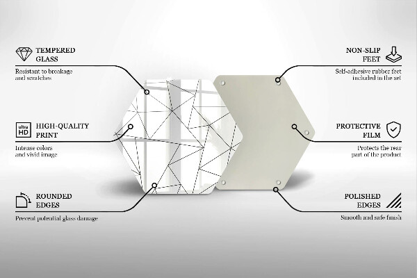 Chopping board White triangles