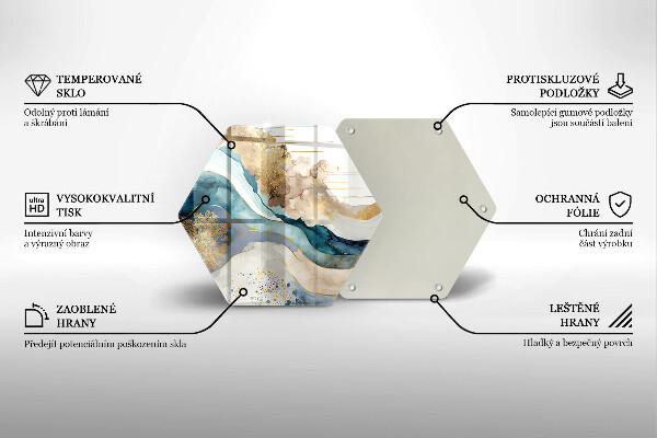 Chopping board Colorful marble