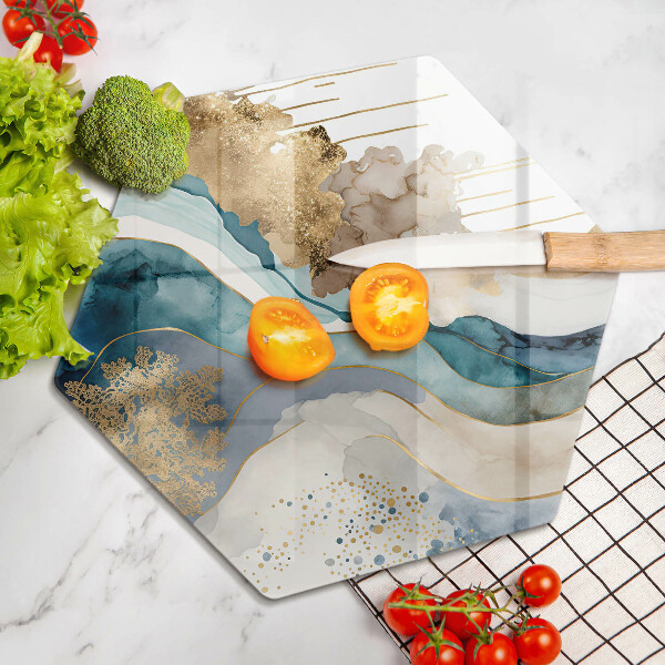 Chopping board Colorful marble