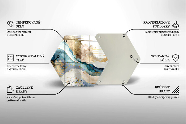 Chopping board Colorful marble