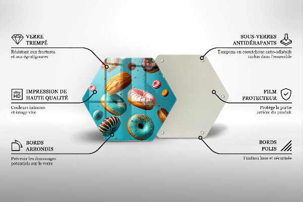 Chopping board Colorful donuts