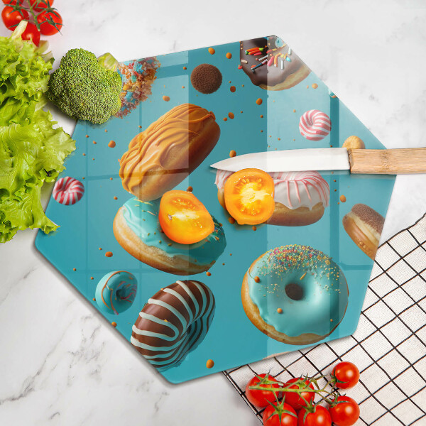 Chopping board Colorful donuts