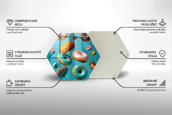 Chopping board Colorful donuts