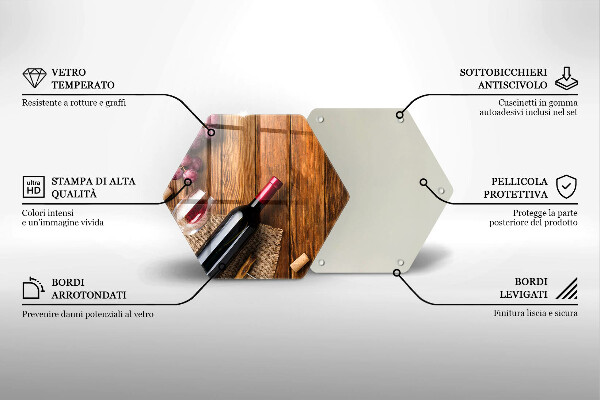 Chopping board A bottle of red wine