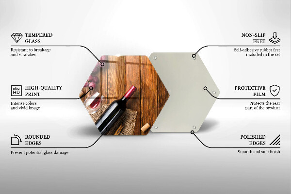 Chopping board A bottle of red wine