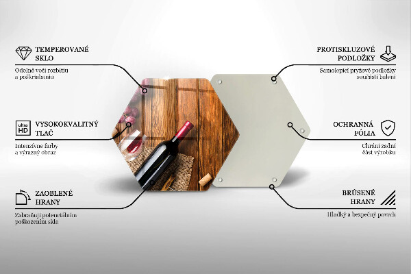 Chopping board A bottle of red wine