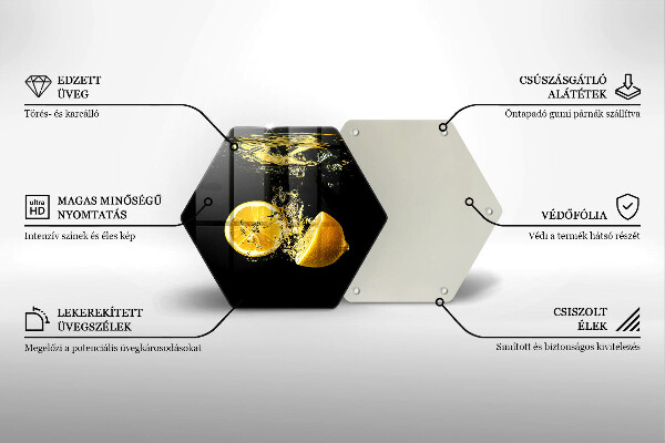 Chopping board Juicy lemon fruit