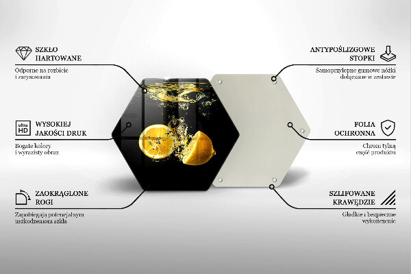 Chopping board Juicy lemon fruit