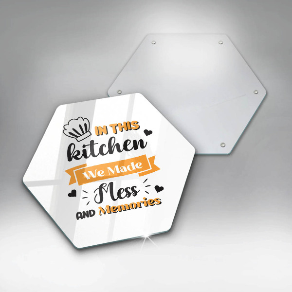 Chopping board In this kitchen we made messes and memories