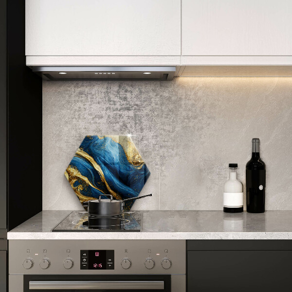 Chopping board Blue-gold marble