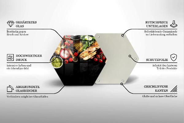 Chopping board Italian ingredients and spices