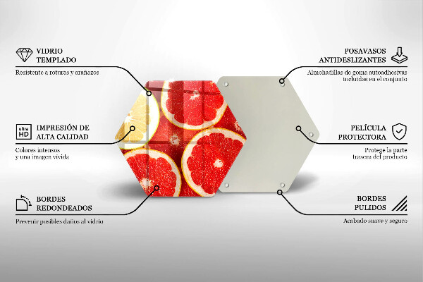 Chopping board Grapefruit slices