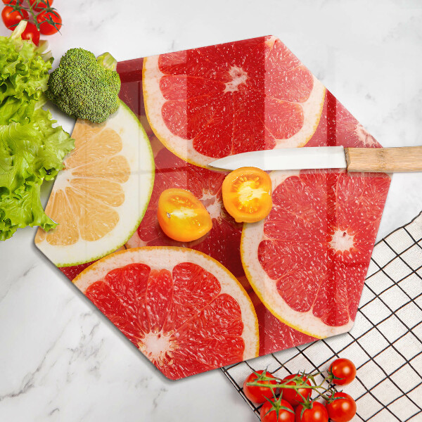 Chopping board Grapefruit slices