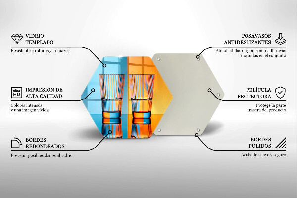 Chopping board Two glasses of water