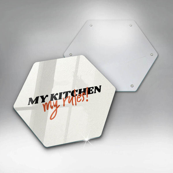 Chopping board The inscription My Kitchen My Rules