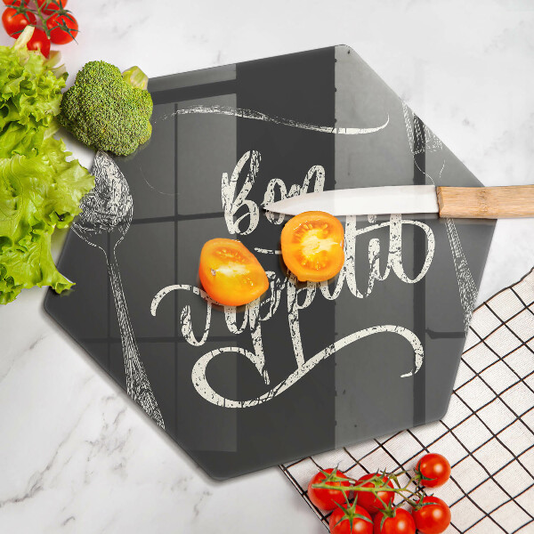 Chopping board The inscription Bon Appetit