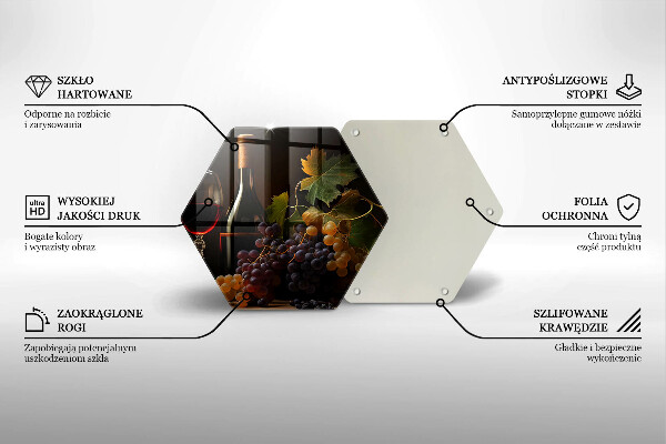 Chopping board A glass of wine and grapes