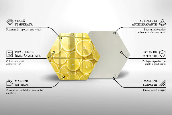 Glass worktop saver Lemon fruit