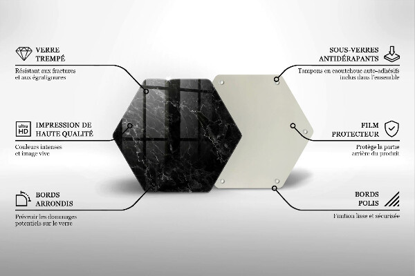 Glass worktop saver Elegant marble