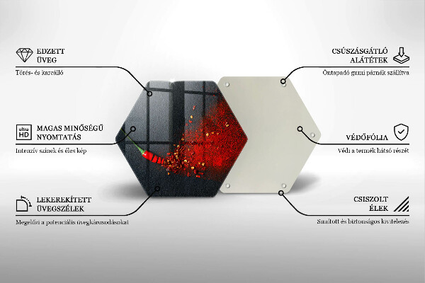 Glass worktop saver Chilli pepper