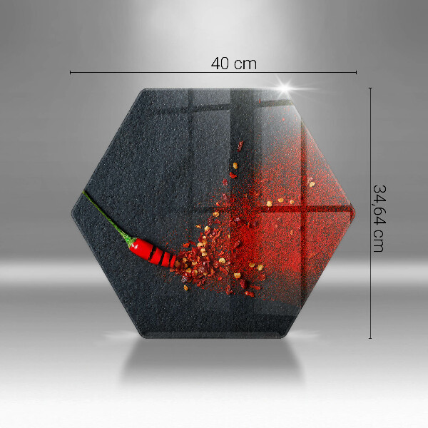 Glass worktop saver Chilli pepper
