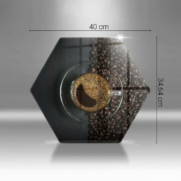 Glass worktop saver Coffee and grains