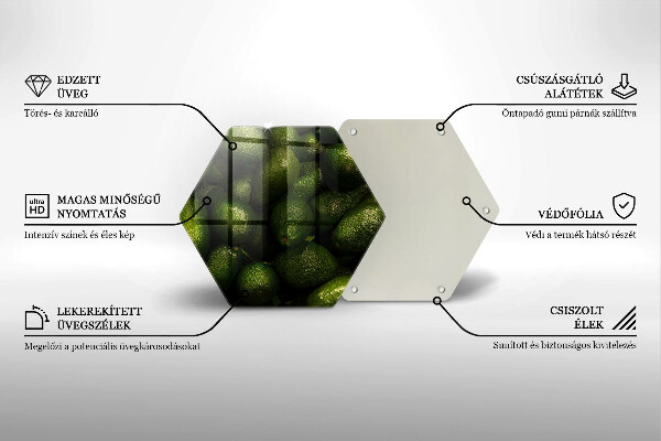 Glass kitchen board Avocado fruit