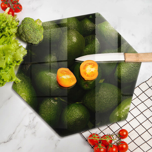 Glass kitchen board Avocado fruit