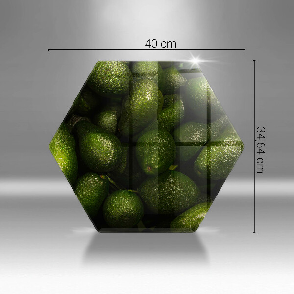 Glass kitchen board Avocado fruit