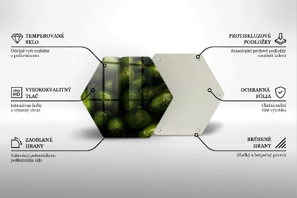 Glass kitchen board Avocado fruit